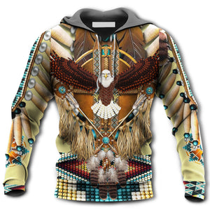 Native American Eagle Pattern Hoodie For Men & Women