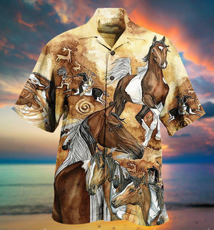 Native American Horse - Hawaiian Shirt