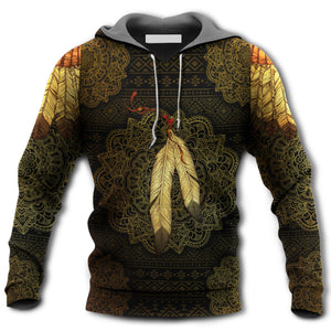 Native American Love Nature Pattern - Hoodie For Men & Women