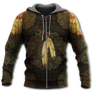 Native American Love Nature Pattern - Hoodie For Men & Women