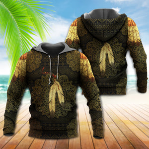 Native American Love Nature Pattern - Hoodie For Men & Women