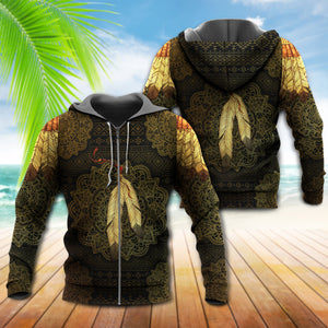 Native American Love Nature Pattern - Hoodie For Men & Women