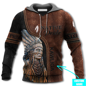 Personalized Native American Man Pride - Hoodie For Men & Women