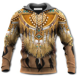 Native American Pattern Feather - Hoodie For Men & Women