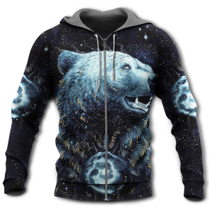 Native Bear Galaxy Dark Style - Hoodie For Men & Women