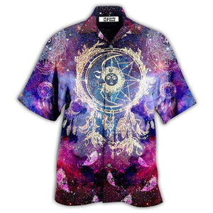 Native Dreamcatcher Moon Smile Mysterious Galaxy - Hawaiian Shirt