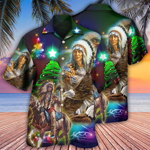 Native Old Man Christmas - Hawaiian Shirt