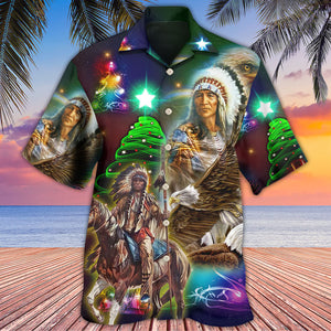 Native Old Man Christmas - Hawaiian Shirt