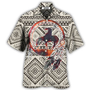 Native Style Cool Love Peace Pattern Feather - Hawaiian Shirt