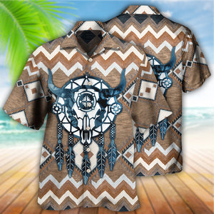 Native Style Love Peace Skull Dreamcather - Hawaiian Shirt