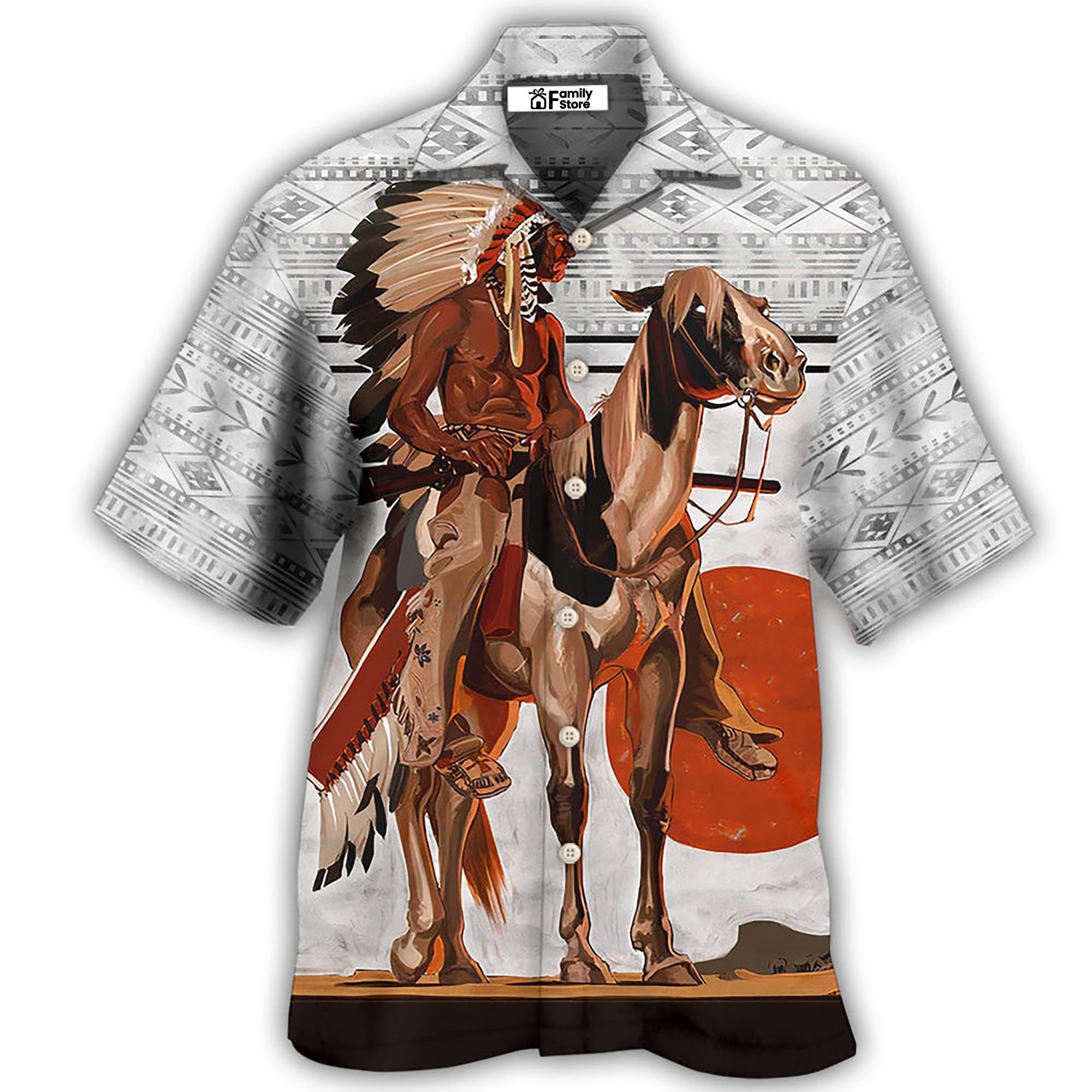 Native Style Love Peace Strong - Hawaiian Shirt