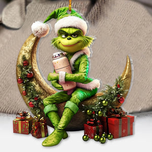 Naughty Green Monster - Personalized Stole Christmas Ornament DN100