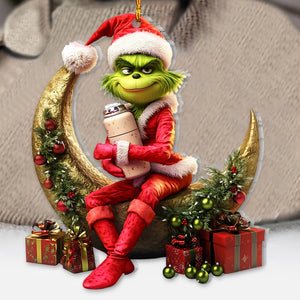 Naughty Green Monster - Personalized Stole Christmas Ornament DN100