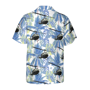 Navy Bell Twin Huey Hawaiian Shirt