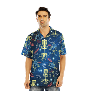 Neon Disc Golf Aloha Hawaiian Shirts For Men, Women