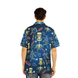 Neon Disc Golf Aloha Hawaiian Shirts For Men, Women