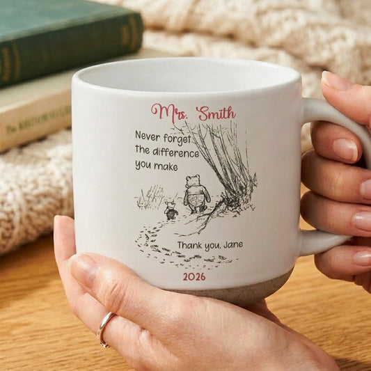 Never Forget The Difference You Make Thank You Gifts For Teacher_ Coworkers Retirement Personalized Mugs_1