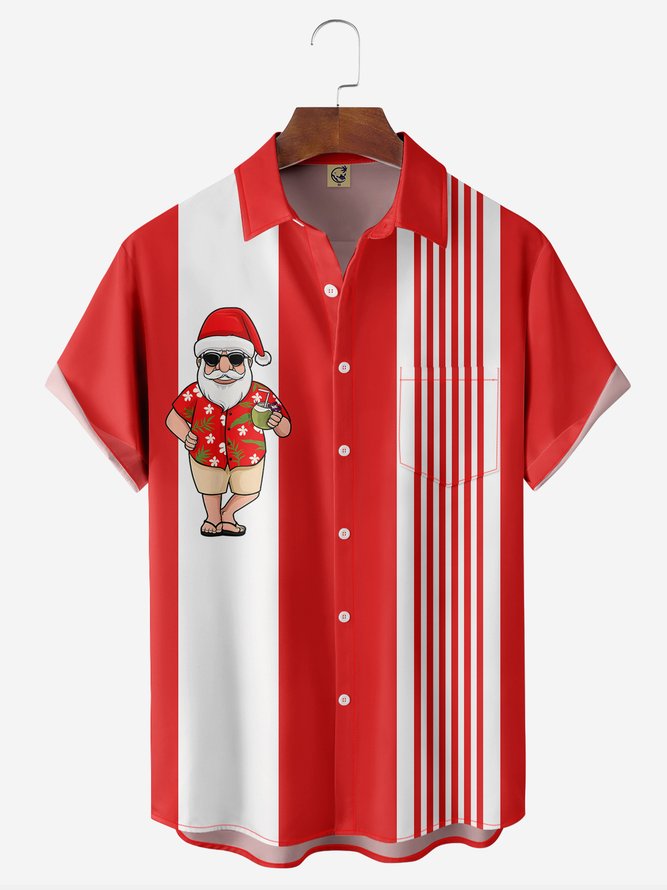 Christmas Funny Santa Claus With Coconut - Hawaiian Shirt