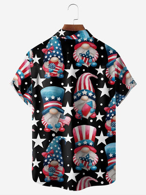 Christmas Independence Day Gnome - Hawaiian Shirt