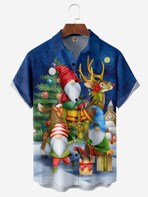 Christmas Gnome Is Riding The Reindeer - Hawaiian Shirt