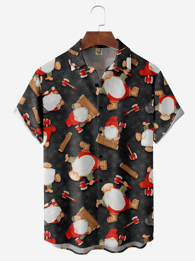 Christmas Gnome Pattern With Poleax - Hawaiian Shirt