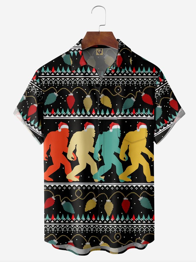 Christmas Bigfoot Light - For Men And Women - Hawaiian Shirt