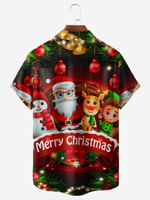 Merry Christmas Santa Snowman Reindeer - Hawaiian Shirt