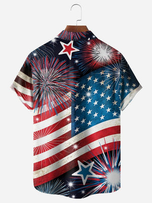 Indepndence Day Flag Pocket - Hawaiian Shirt