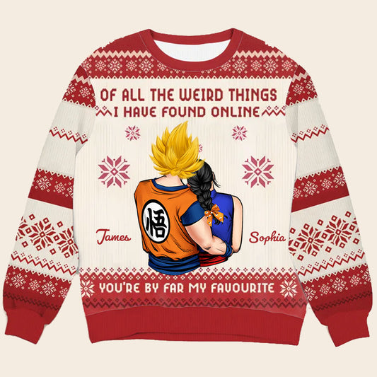 OfAllTheWeirdThingsIHaveFoundOnline PersonalizedCustomUglySweaterDragonball ChristmasGiftForCouple_Wife_Husband_FamilyMembers 1