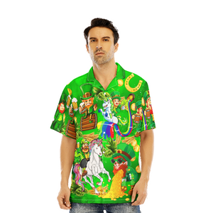 Oktoberfest Lepricorn Leprechaun Unicorn Beer Green Aloha Hawaiian Shirts