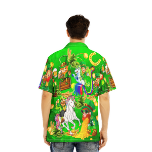 Oktoberfest Lepricorn Leprechaun Unicorn Beer Green Aloha Hawaiian Shirts