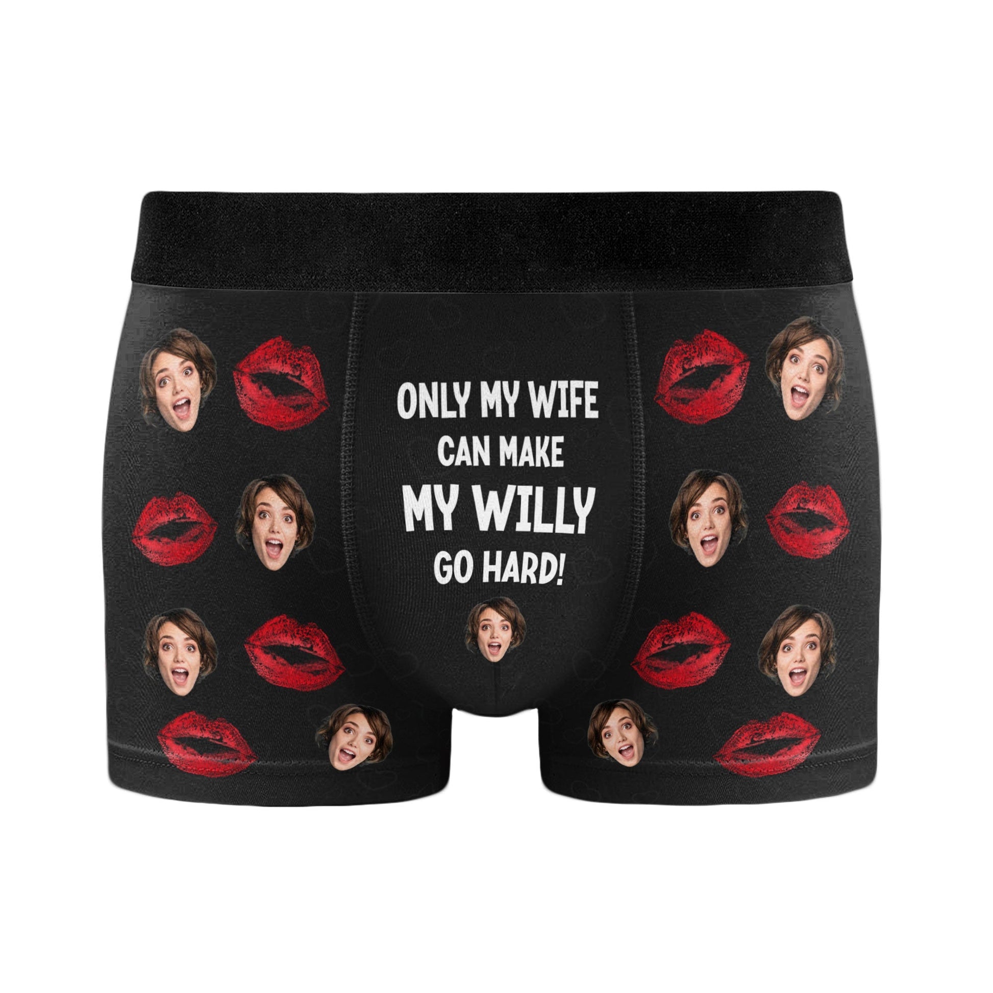 Custom Photo Only Wife Can Play With My Balls - Gift For Boyfriend, Husband, Anniversary - Funny Personalized Custom Boxer Briefs, Men's Boxers