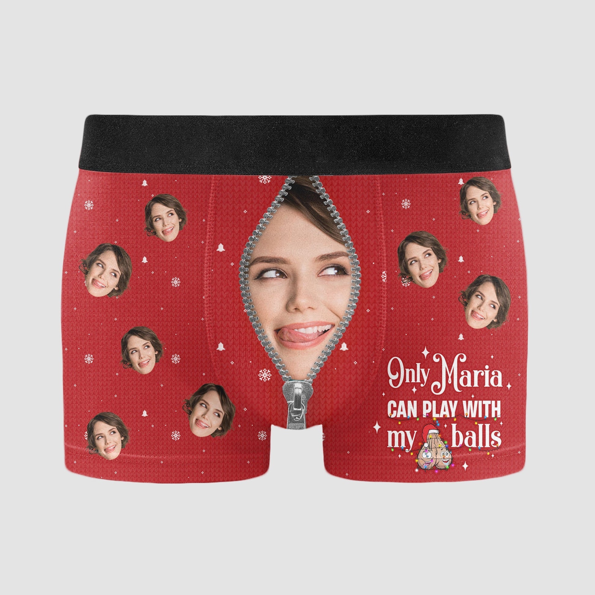 Custom Photo Property Of Girlfriends - Gift For Boyfriend, Husband, Anniversary - Funny Personalized Custom Boxer Briefs, Men's Boxers