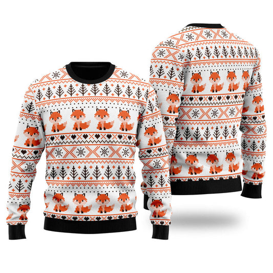 Orange Fox Xmas Ugly Christmas Sweater For Men Women UH2088