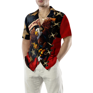 Name Don't Mess With Texas Eagle Custom Hawaiian Shirt, Texas Flag Shirt