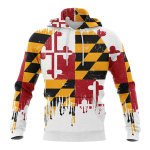 Maryland Flag Hoodie For Men And Women