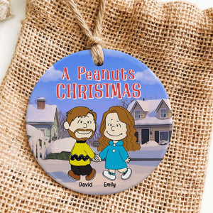 Personalized Gifts For Couple Ceramic Ornament Couple Hand In Hand - CL43 DN100