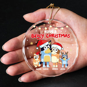 Personalized Gifts For Family Christmas Ornament - Buey Dog Family Standing Together - TM03 DN100