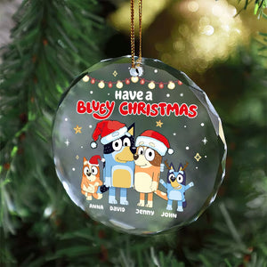 Personalized Gifts For Family Christmas Ornament - Buey Dog Family Standing Together - TM03 DN100