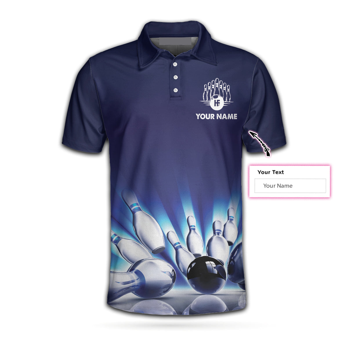 Personalized My Bowling Technique Custom Polo Shirt