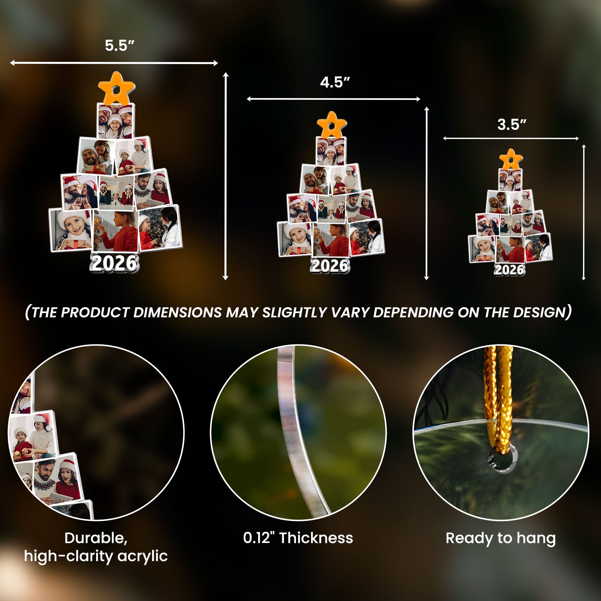 Photo Family Tree Christmas Personalized Acrylic Photo Ornament_4_53fe0da5 451d 4a79 8707 933fa7ace432
