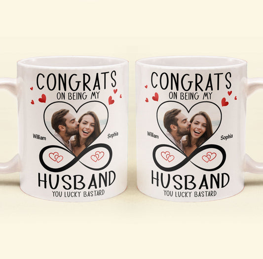 Photo Inserted_ Congrats On Being My Husband Personalized Mug1