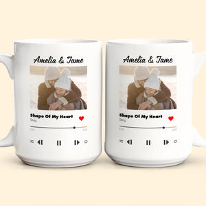 Custom Photo Favorite Couple Song - Personalized Ceramic Mug - Gift For Couple, Husband Wife, Anniversary, Engagement, Wedding, Marriage Gift NH96