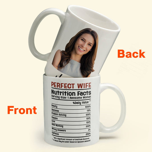 Photo Inserted_ Perfect Wife Nutrition Facts Personalized Mug 2