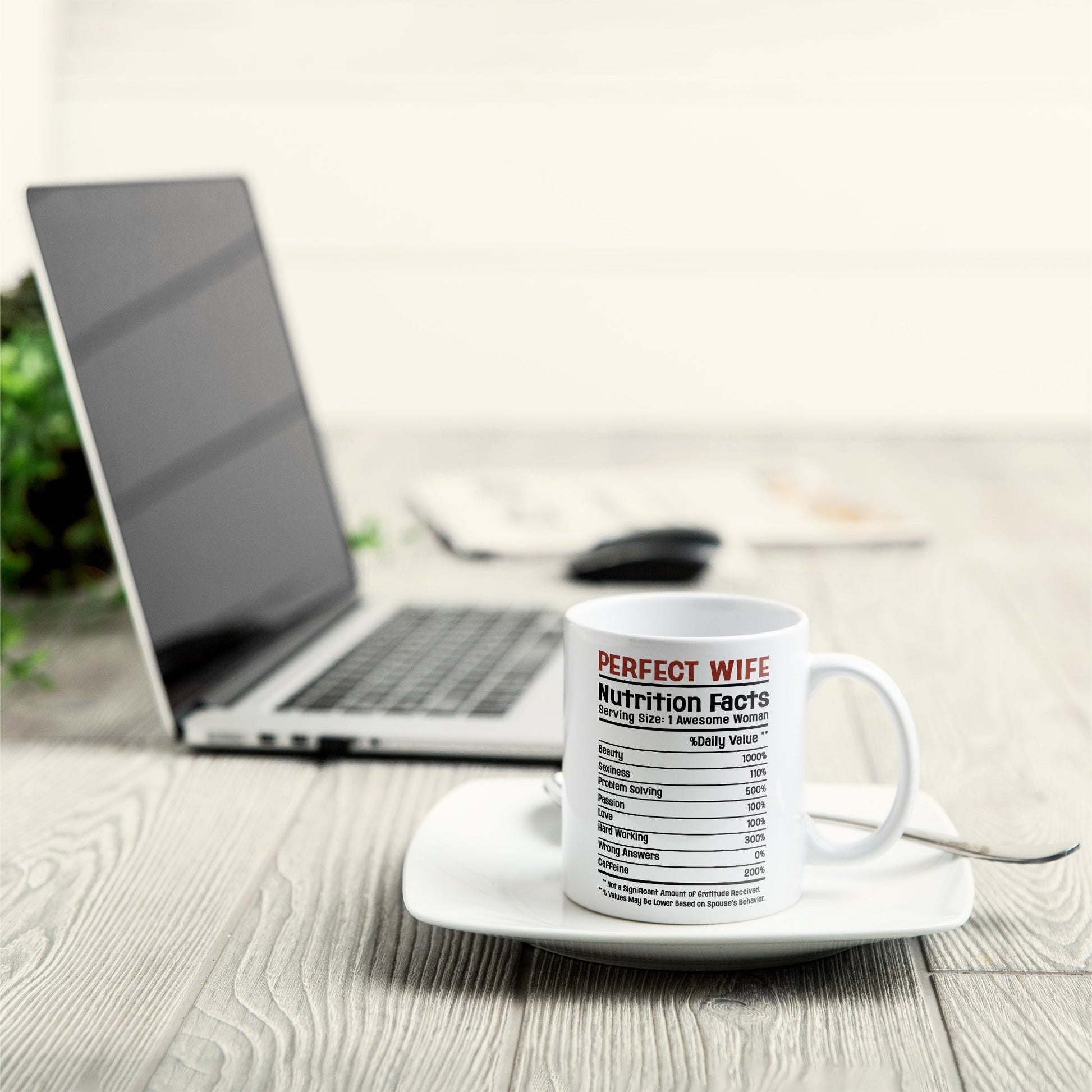 Photo Inserted_ Perfect Wife Nutrition Facts Personalized Mug 3