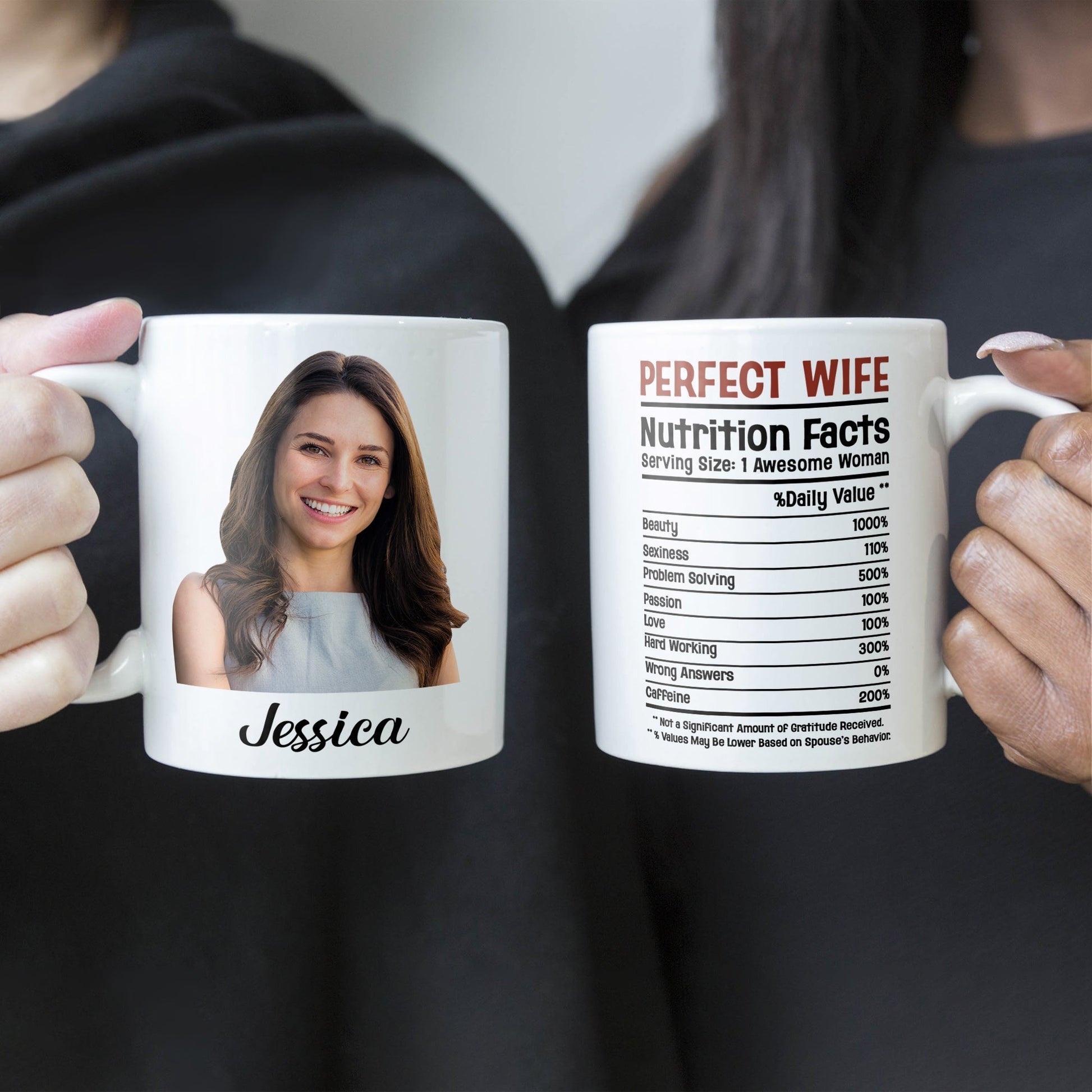 Photo Inserted_ Perfect Wife Nutrition Facts Personalized Mug 4
