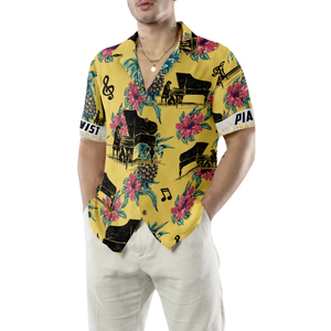 Pianist Pineapple Seamless Pattern Custom Hawaiian Shirt