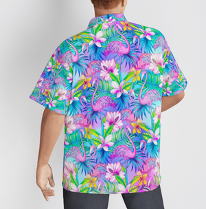 Pink Flamingo Tropical Aloha Hawaiian Shirts For Men & Women