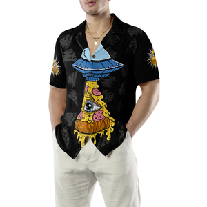 Pizza Alien Shirt For Men Hawaiian Shirt