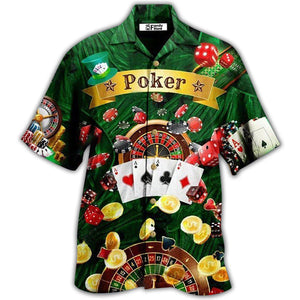 Poker Gambling Born To Play Poker Forced To Work - Hawaiian Shirt